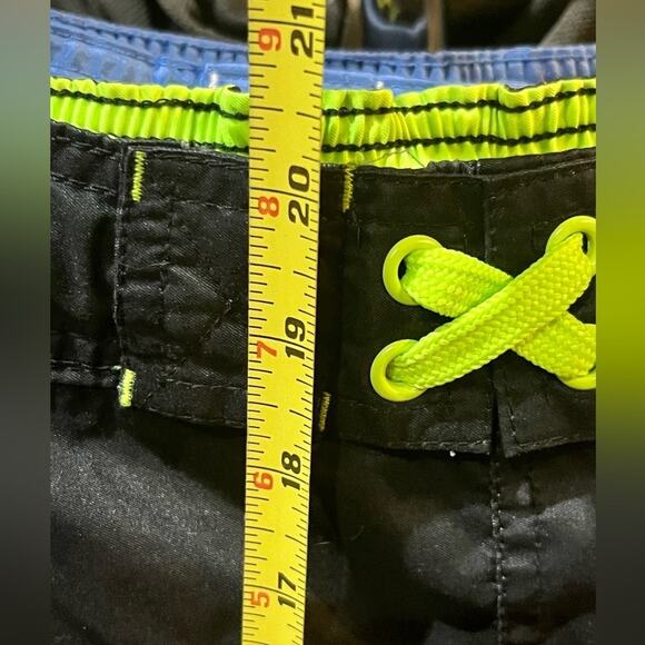 Swim Trunks Board Shorts Boys Cat & Jack Sz XL 16 Black Gray Green - Picture 7 of 10
